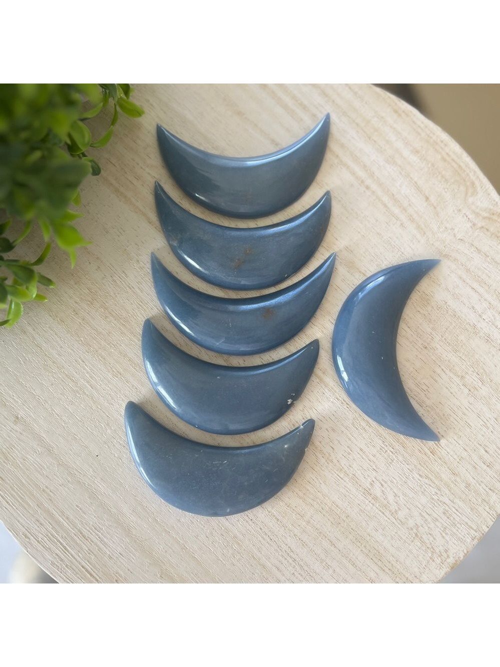 Angelite Crescent Moon